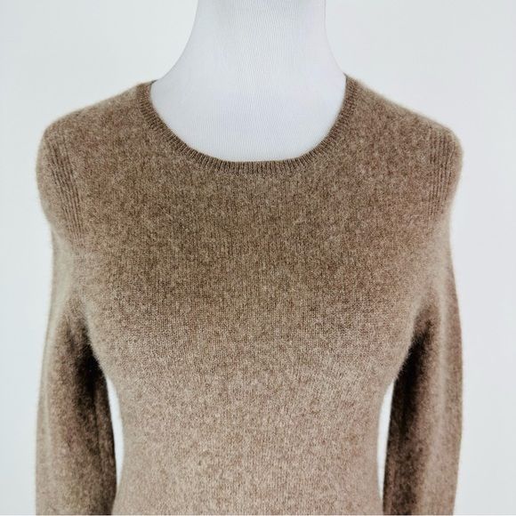 Saks Fifth Avenue Brown Cashmere Crewneck Sweater XS - Picture 2 of 13
